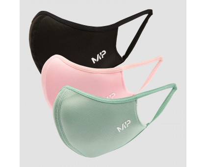 MP Curve Mask (3 Pack) - Black/Geranium Pink/Butterfly Green - S/M