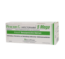 Пенициллин Джи (Penicillin G 5Mega, Инфектоциллин, аналог Экстенциллин) 5 млн МЕ 1 фл.