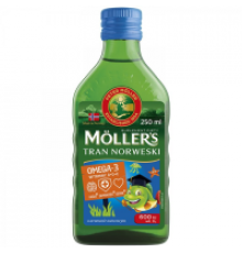 Рыбий жир Меллер Moller omega 3 (Mollers) раствор с фруктовым вкусом Европа фл. 250мл