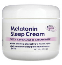 Melatonin Sleep Cream, With Lavender & Chamomile, 4 oz (113 g)