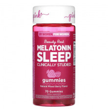 Pink, Beauty Rest Melatonin Sleep, натуральная ягодная смесь, 70 жевательных таблеток