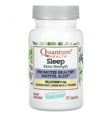 Quantum Health, Sleep, мелатонин повышенной силы, 30 капсул