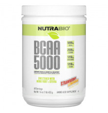 NutraBio, BCAA 5000, киви и клубника, 401 г (0,88 фунта)