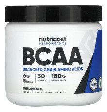 Nutricost, Performance, BCAA, без добавок, 180 г (6,3 унции)