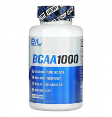 EVLution Nutrition, BCAA1000, 500 мг, 60 растительных капсул