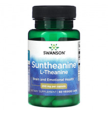 Swanson, Suntheanine, L-теанин, 100 мг, 60 растительных капсул