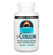 Source Naturals, L-цитруллин, в свободной форме, 1000 мг, 120 таблеток