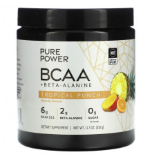 Dr. Mercola, Pure Power BCAA + бета - аланин, тропический пунш, 333 г (11,7 унции)