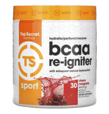 Top Secret Nutrition, Sport, BCAA Re-Igniter с астаксантином Astapure, вишня и маргарита, 281 г (9,91 унции)