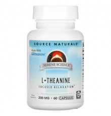 Source Naturals, Serene Science, L-теанин, 200 мг, 60 капсул