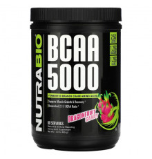 NutraBio, BCAA 5000, киви и клубника, 401 г (0,88 фунта)