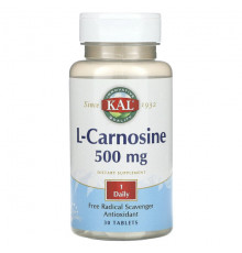 L-Carnosine, 500 mg, 30 Tablets