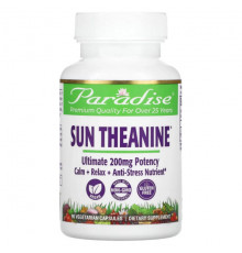 Paradise Herbs, Sun Theanine, 200 mg, 90 Vegetarian Capsules