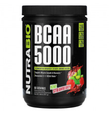 NutraBio, BCAA 5000, киви и клубника, 401 г (0,88 фунта)