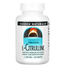 Source Naturals, L-цитруллин, 1000 мг, 60 таблеток