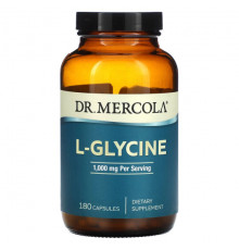 Dr. Mercola, L-глицин, 500 мг, 180 капсул