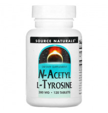 Source Naturals, N-ацетил L-тирозин, 300 мг, 120 таблеток