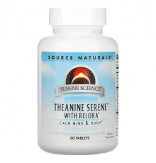 Source Naturals, Serene Science, Theanine Seren, теанин с комплексом Relora, 60 таблеток