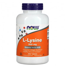 L-Lysine, 500 mg, 250 Tablets