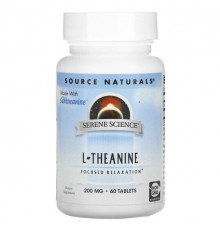 Source Naturals, L-теанин, 200 мг, 60 таблеток