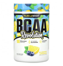 MuscleSport, BCAA, Revolution, черничный лимонад, 450 г (15,9 унции)