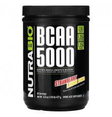 NutraBio, BCAA 5000, киви и клубника, 401 г (0,88 фунта)