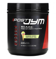 JYM Supplement Science, Post JYM, BCAA + Recovery Matrix, радужный щербет, 600 г (1,3 фунта)