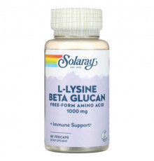 L-Lysine Beta Glucan, 1,000 mg, 60 VegCaps (500 mg per Capsule)