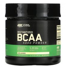 Optimum Nutrition, BCAA 5000, растворимый порошок, без добавок, 345 г (12,16 унции)