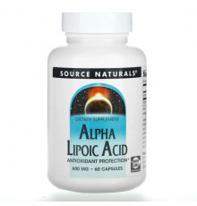 Source Naturals, Альфа-липоевая кислота, 600 мг, 60 капсул