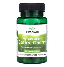 Swanson, Full Spectrum Coffee Cherry, 200 мг, 60 вегетарианских капсул