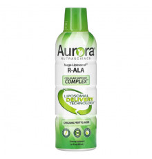 Aurora Nutrascience, Mega-Liposomal R-ALA, R-альфа липоевая кислота, со вкусом органических фруктов, 480 мл (16 жидк. унций)