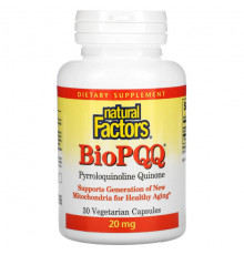 Natural Factors, BioPQQ, 20 мг, 30 вегетарианских капсул