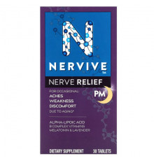 Nervive, Nerve Relief, PM, 30 таблеток