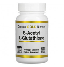 California Gold Nutrition, S-ацетил-L-глутатион, 100 мг, 30 растительных капсул