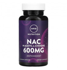 MRM Nutrition, Nac, N-ацетил-L-цистеин, 600 мг, 60 веганских капсул