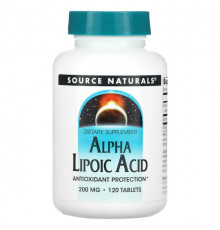 Source Naturals, Альфа-липоевая кислота, 100 мг, 120 таблеток