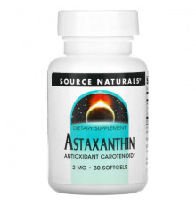 Source Naturals, Астаксантин, 2 мг, 30 капсул