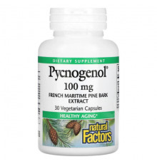 Natural Factors, Pycnogenol, 25 мг, 60 вегетарианских капсул