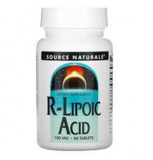 Source Naturals, R-липоевая кислота, 100 мг, 60 таблеток