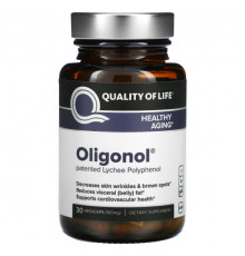 Quality of Life Labs, Oligonol, 100 мг, 30 вегетарианских капсул