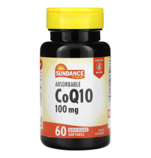 Sundance Vitamins, Абсорбируемый коэнзим Q10, 100 мг, 60 капсул с быстрым высвобождением