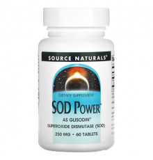 Source Naturals, SOD Power, 250 мг, 60 таблеток