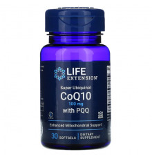 Life Extension, Super Ubiquinol, коэнзим Q10, 100 мг, пирролохинолинхинон, 10 мг, 30 капсул