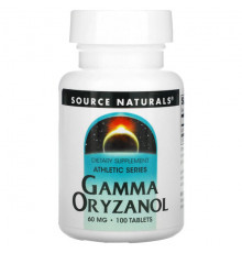 Source Naturals, Athletic Series, гамма-оризанол, 60 мг, 100 таблеток