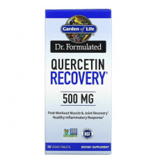 Garden of Life, Доктор Formulated, Quercetin Recovery, 500 мг, 30 веганских таблеток