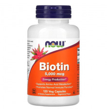 Biotin, 5,000 mcg, 120 Veg Capsules