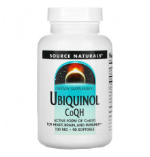 Source Naturals, Убихинол, коэнзим QH, 100 мг, 30 мягких таблеток