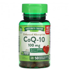 Nature's Truth, CoQ-10, Enhanced Absorption, 100 mg, 50 Quick Release Softgels