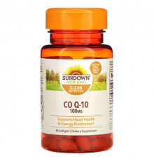 Sundown Naturals, Co Q-10, 100 мг, 40 мягких таблеток